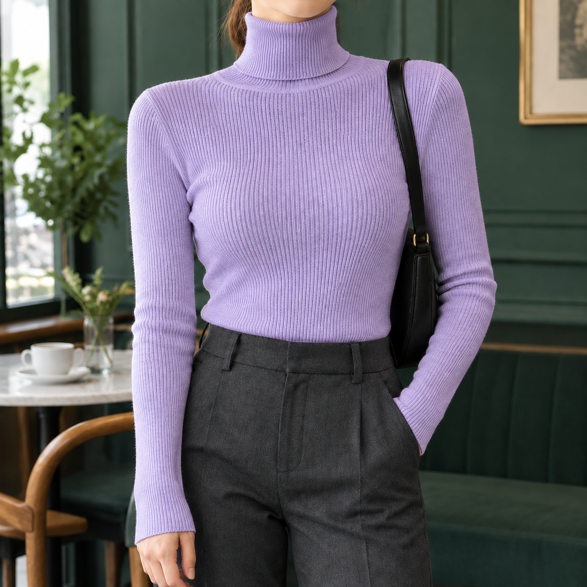 Sidonie Ribbed Turtleneck