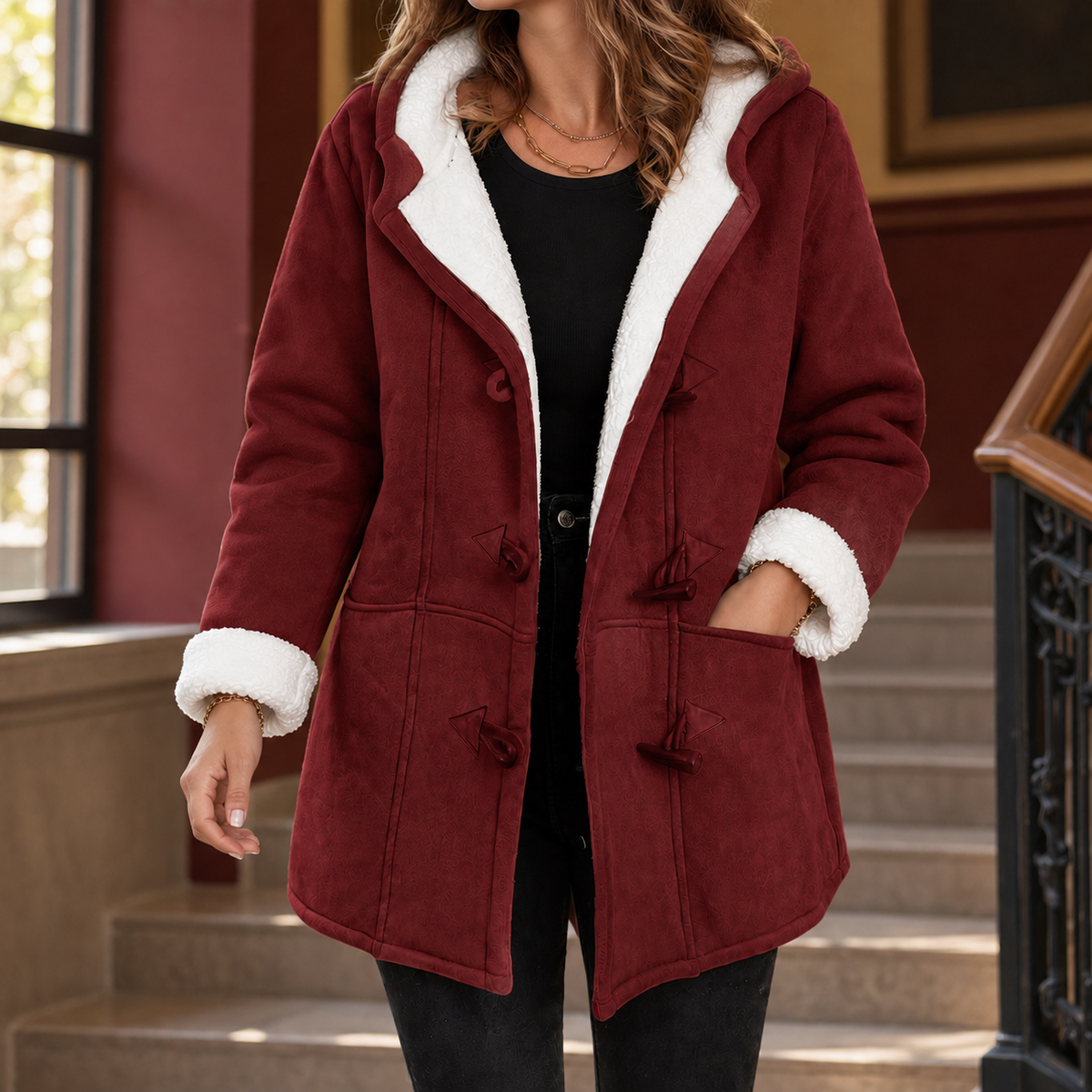 Tallulah-Mae Fleece-Lined Duffle Coat