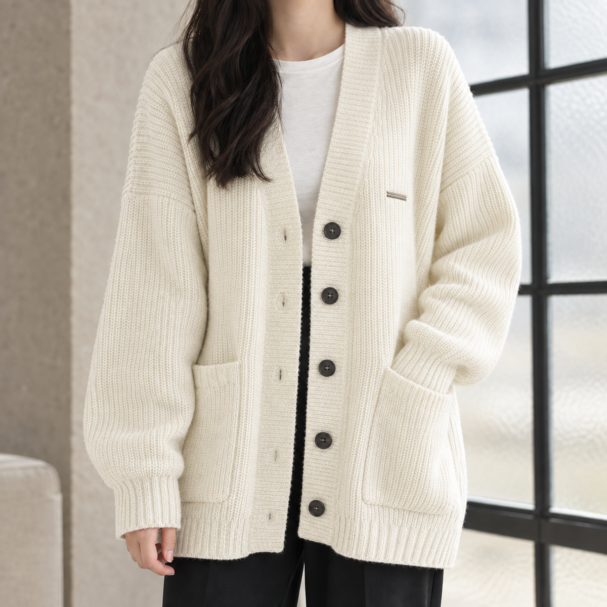 Lauren-Elise Ribbed Cardigan