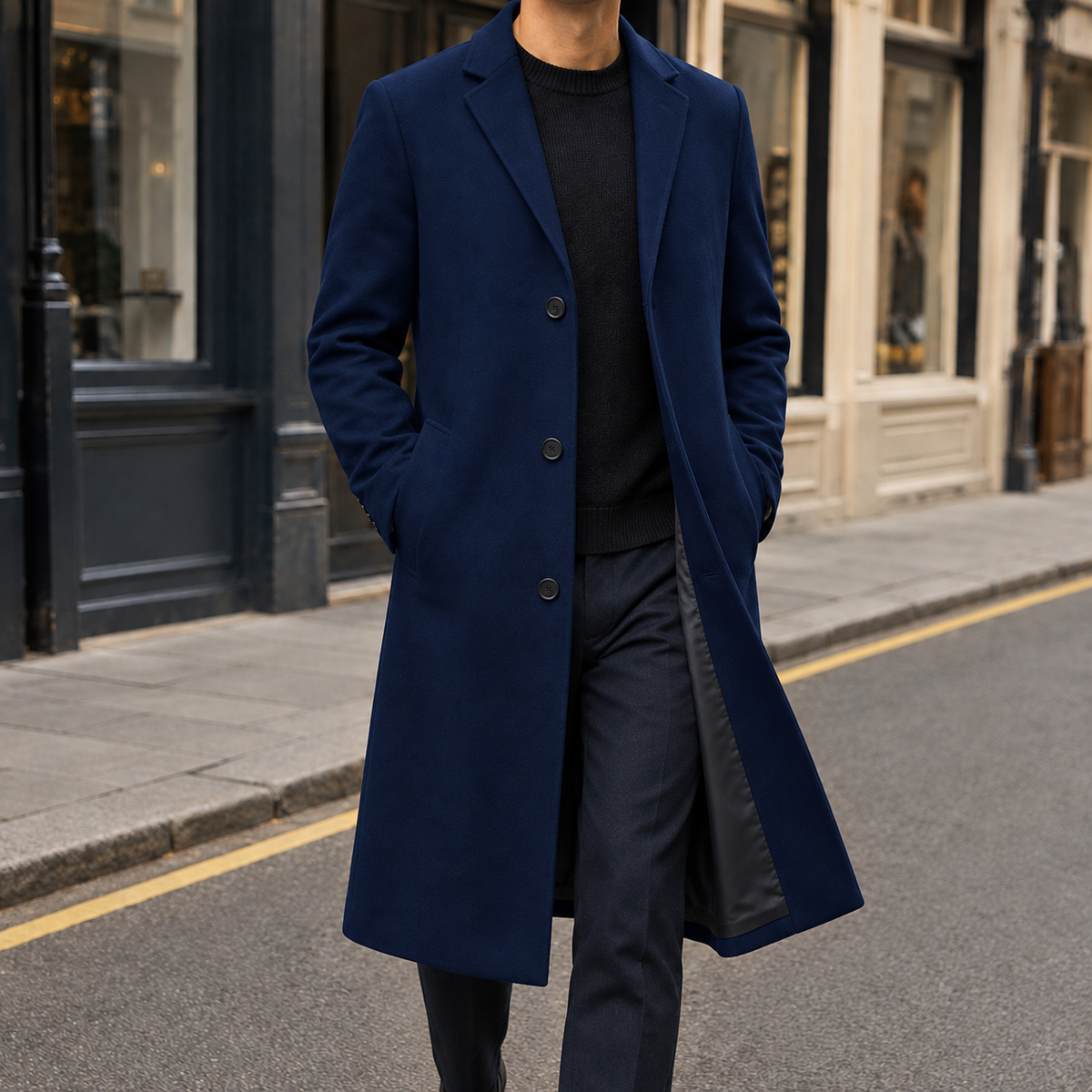 Halvard Single Breasted Overcoat