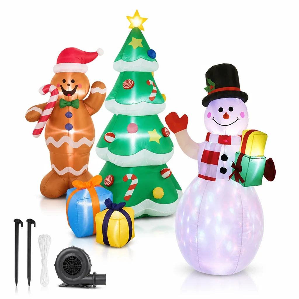 Inflatable Christmas Tree | Warm LED & Battery-Operated | 1.5 m Height