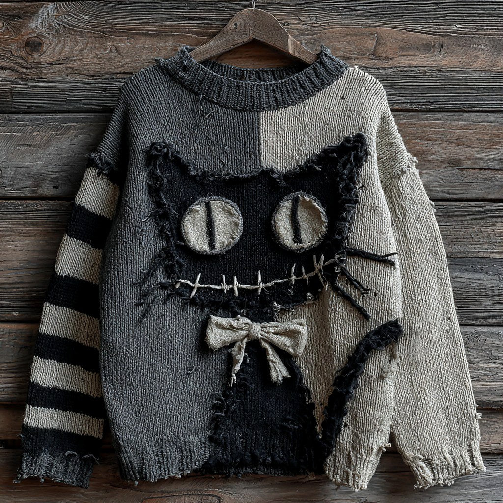Ingrid - Women's Patchwork Knit Sweater