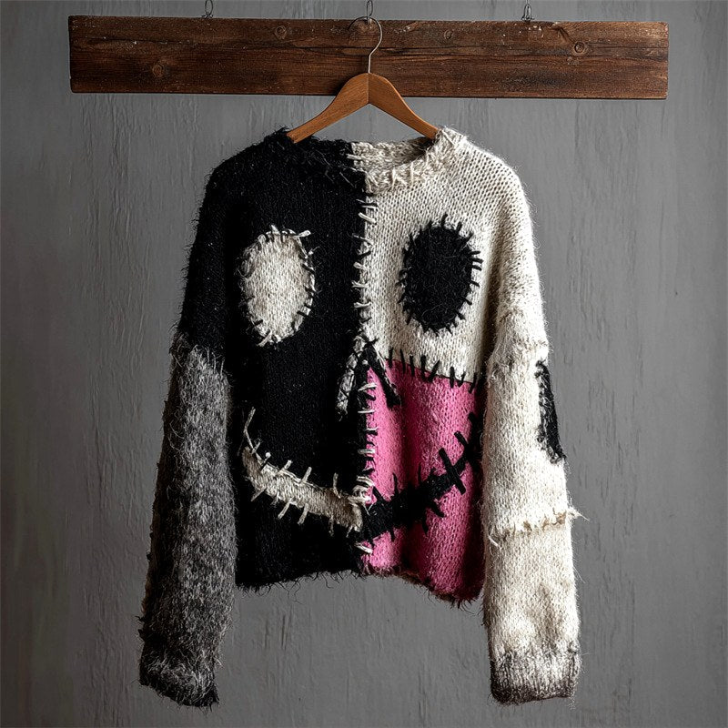 Ingrid - Women's Patchwork Knit Sweater