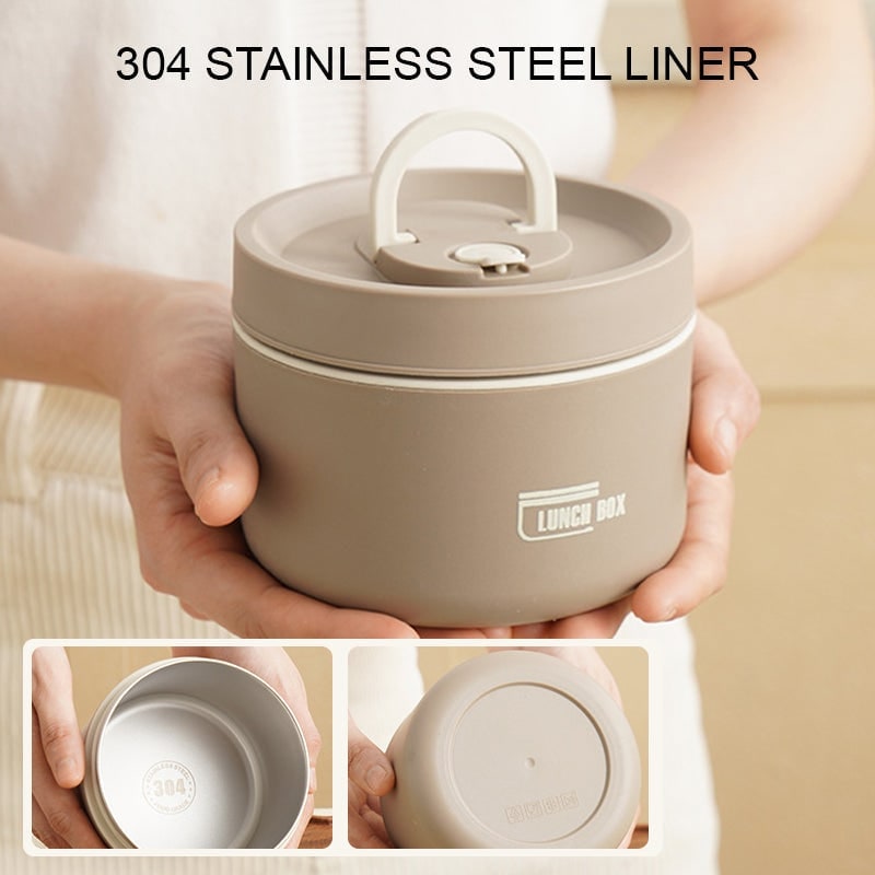 Insulated Bento Lunch Box with Stainless Steel Containers and Thermal Carrying Bag