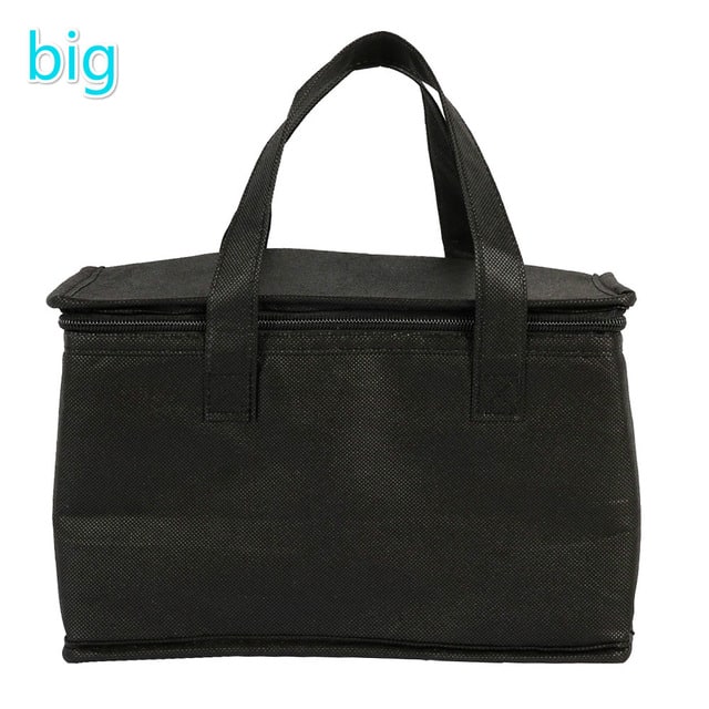 Insulated Lunch Bag and Cooler Box with Zippered Closure and Dual Handles Portable
