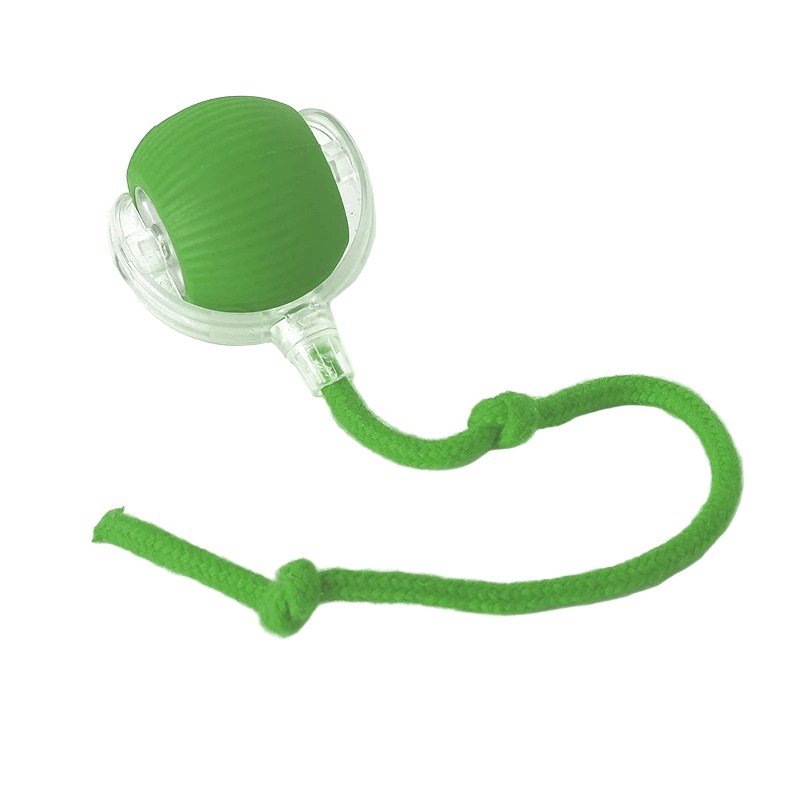 Interactive Dog Ball Toy with Motorized Rolling Motion and Textured Rubber Exterior
