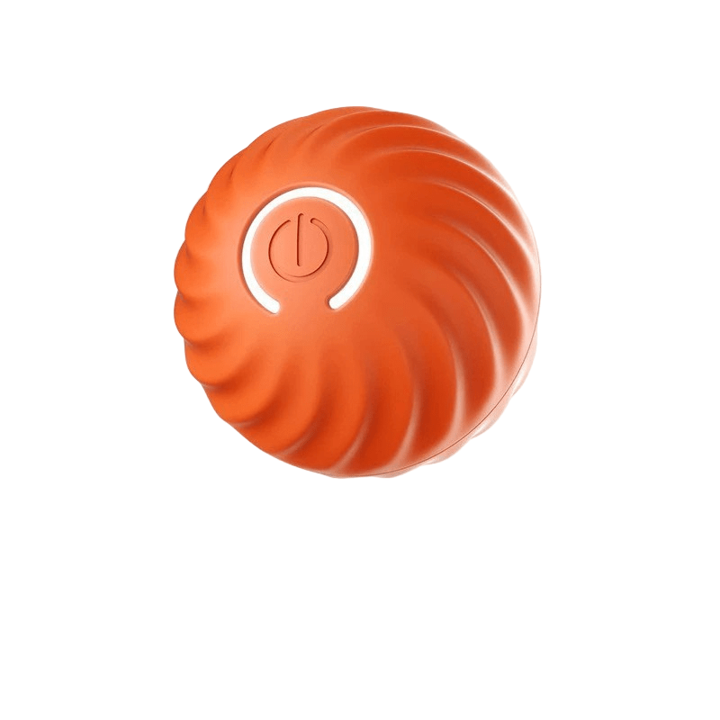 Interactive Dog Ball Toy with Motorized Rolling Motion and Textured Rubber Exterior