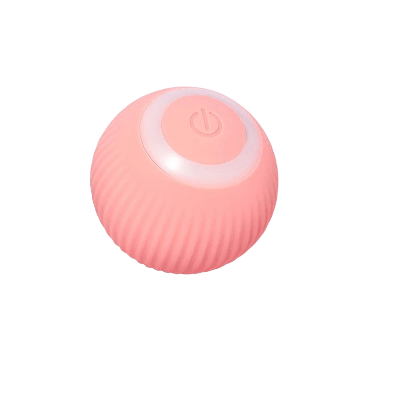 Interactive Dog Ball Toy with Motorized Rolling Motion and Textured Rubber Exterior