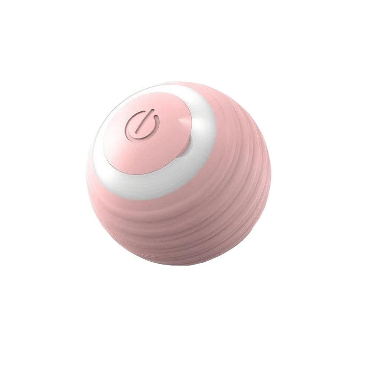 Interactive Dog Ball Toy with Motorized Rolling Motion and Textured Rubber Exterior
