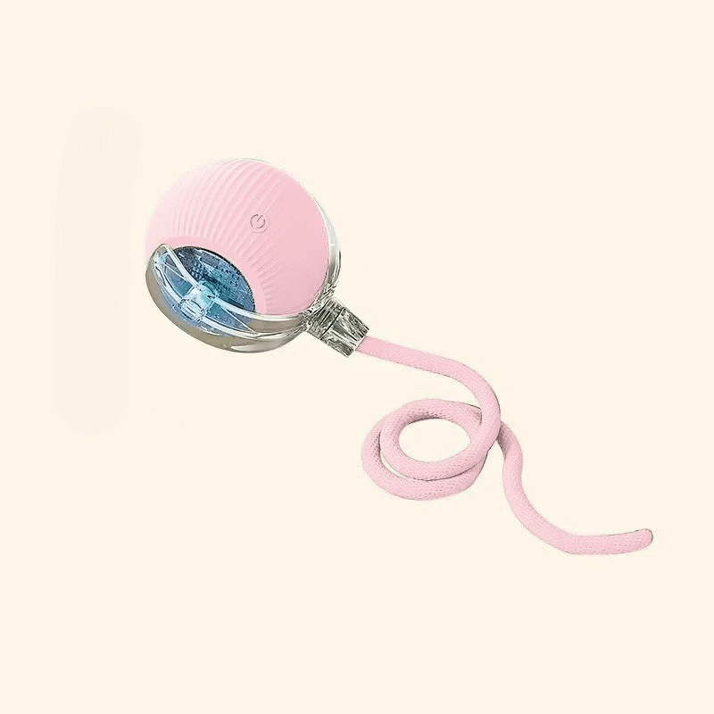 Interactive Dog Ball Toy with Motorized Rolling Motion and Textured Rubber Exterior