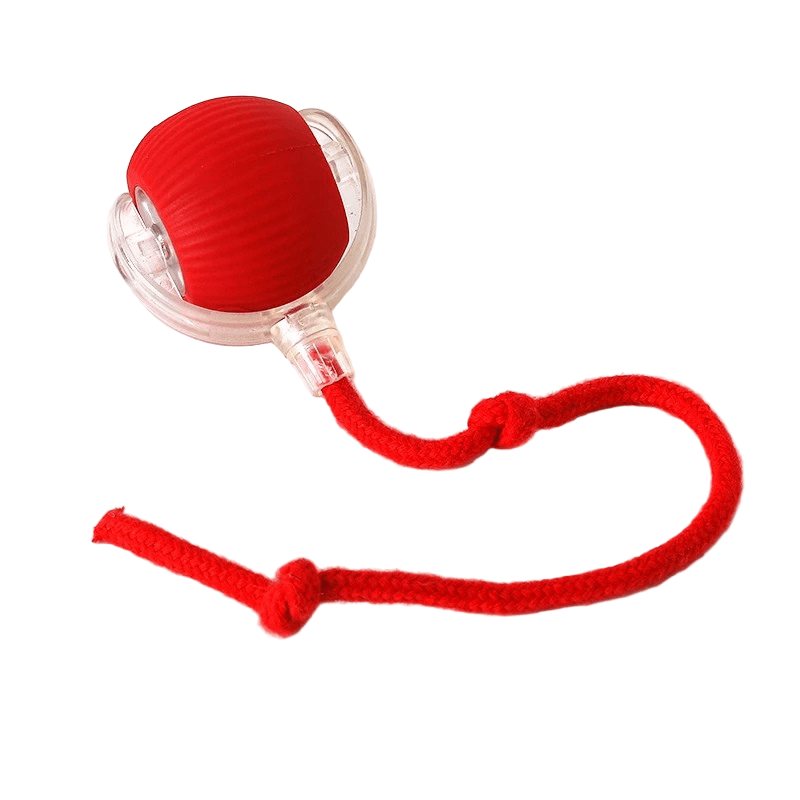 Interactive Dog Ball Toy with Motorized Rolling Motion and Textured Rubber Exterior