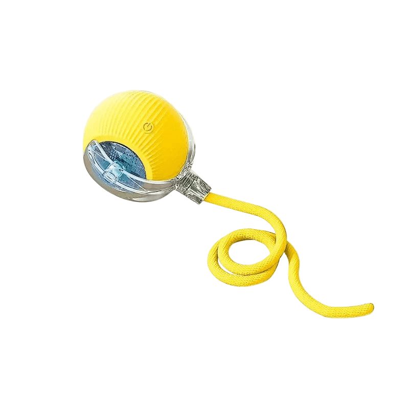 Interactive Dog Ball Toy with Motorized Rolling Motion and Textured Rubber Exterior