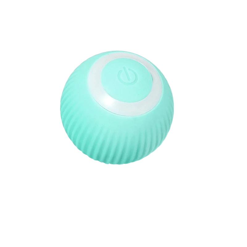 Interactive Dog Ball Toy with Motorized Rolling Motion and Textured Rubber Exterior