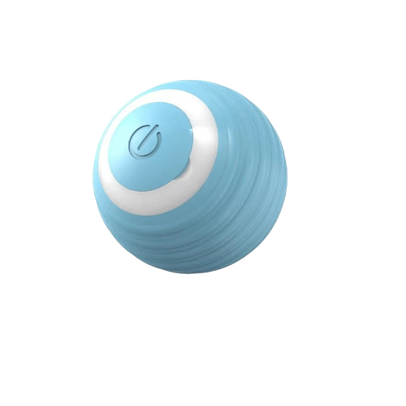 Interactive Dog Ball Toy with Motorized Rolling Motion and Textured Rubber Exterior