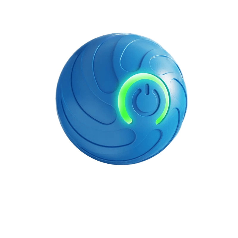 Interactive Dog Ball Toy with Motorized Rolling Motion and Textured Rubber Exterior