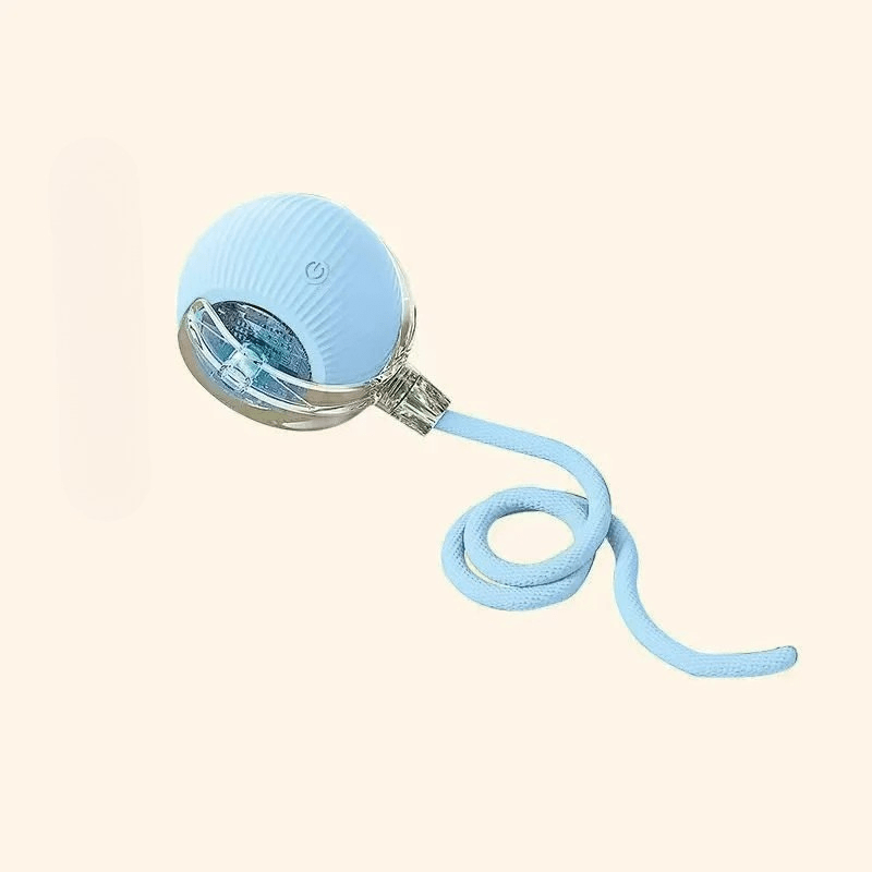 Interactive Dog Ball Toy with Motorized Rolling Motion and Textured Rubber Exterior