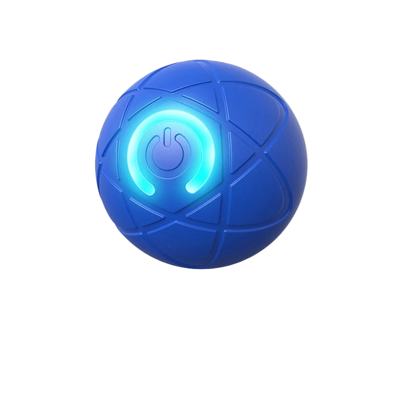 Interactive Dog Ball Toy with Motorized Rolling Motion and Textured Rubber Exterior