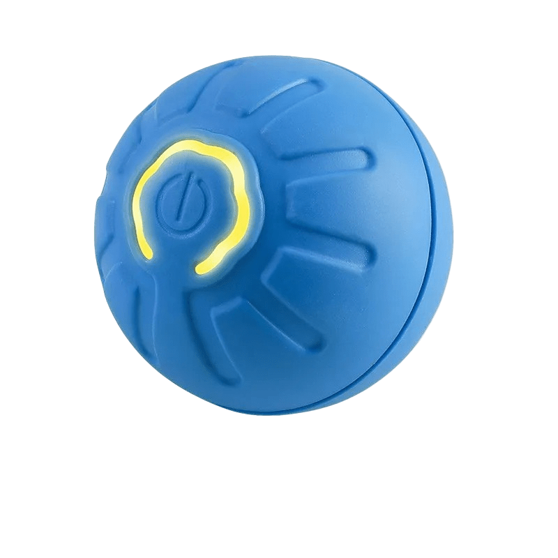 Interactive Dog Ball Toy with Motorized Rolling Motion and Textured Rubber Exterior