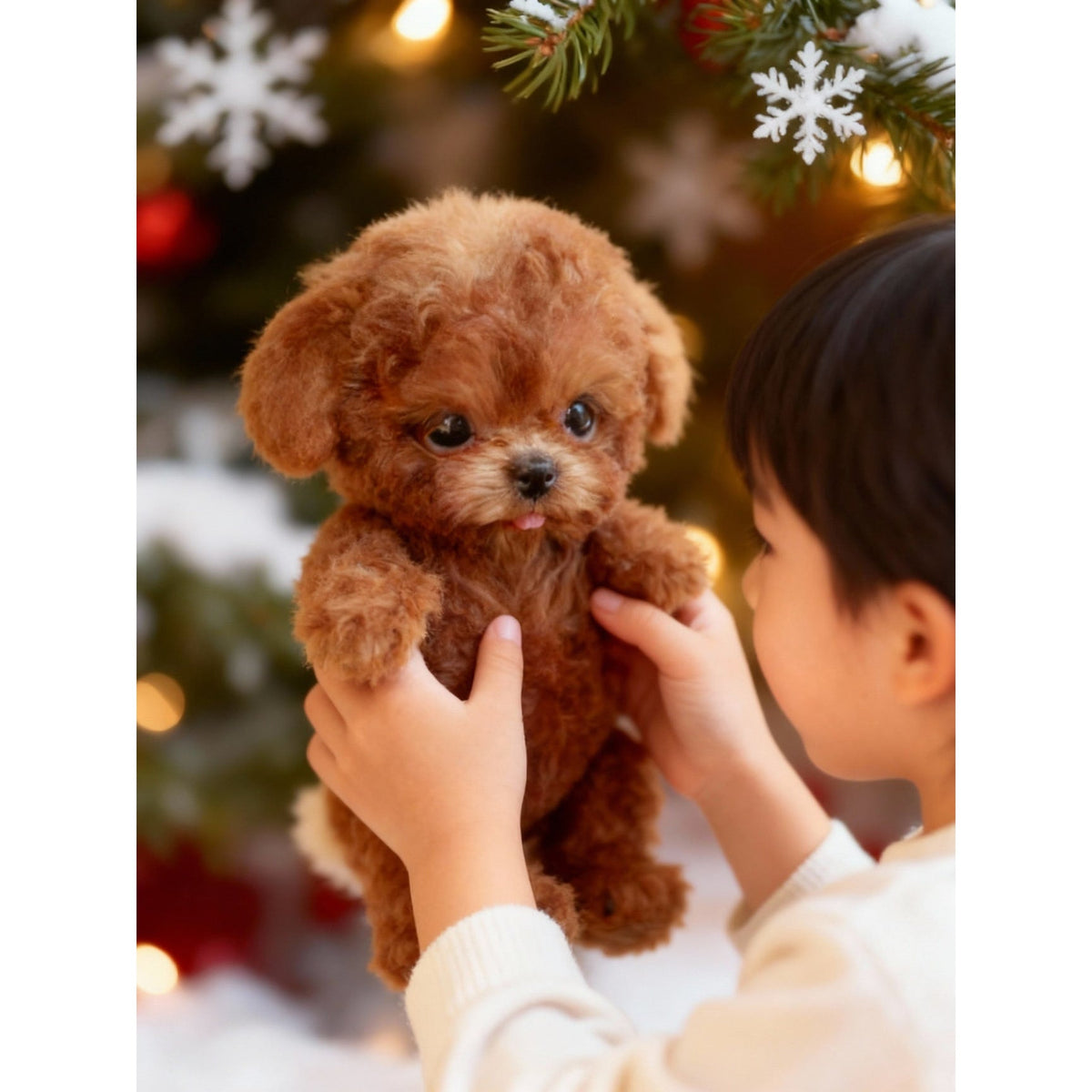 Interactive Dog Toy with Realistic Plush Fur Sounds and Moving Features