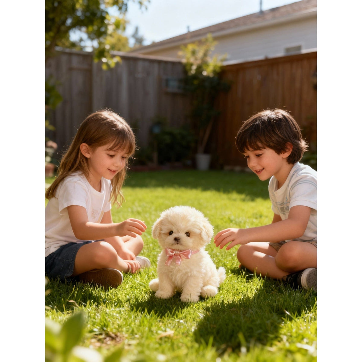 Interactive Dog Toy with Realistic Plush Fur Sounds and Moving Features