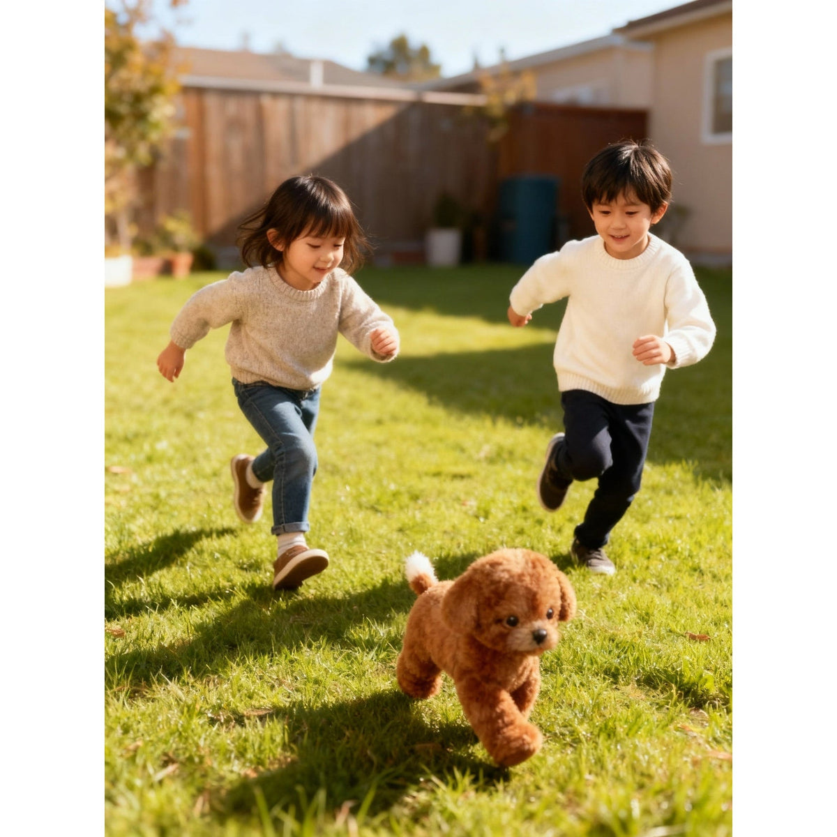 Interactive Dog Toy with Realistic Plush Fur Sounds and Moving Features