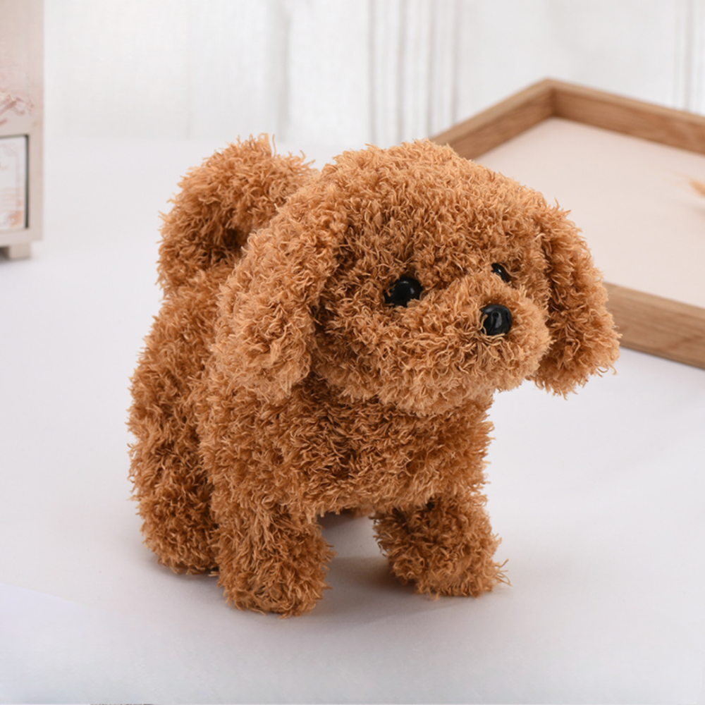 Interactive Robot Dog Toy with Walking Motion and Barking Sounds Plush Puppy