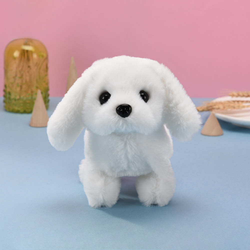 Interactive Robot Dog Toy with Walking Motion and Barking Sounds Plush Puppy