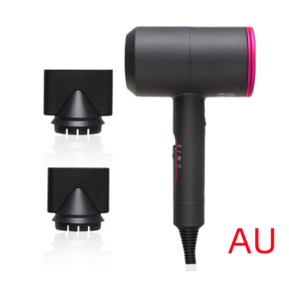 Ionic Hair Dryer with Diffuser and Concentrator Nozzles for Portable Styling With Comb