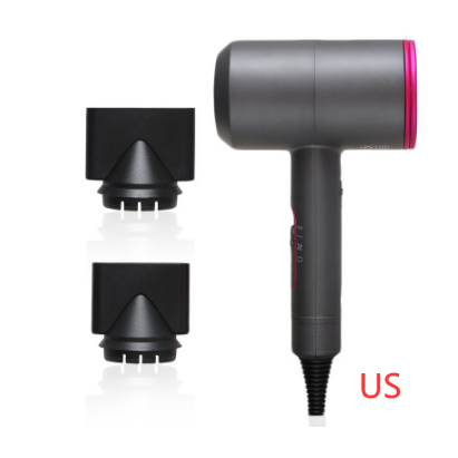 Ionic Hair Dryer with Diffuser and Concentrator Nozzles for Portable Styling With Comb