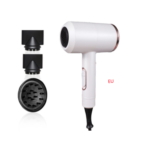 Ionic Hair Dryer with Diffuser and Concentrator Nozzles for Portable Styling With Comb