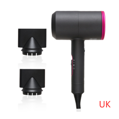 Ionic Hair Dryer with Diffuser and Concentrator Nozzles for Portable Styling With Comb