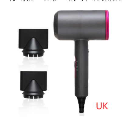 Ionic Hair Dryer with Diffuser and Concentrator Nozzles for Portable Styling With Comb