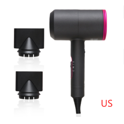 Ionic Hair Dryer with Diffuser and Concentrator Nozzles for Portable Styling With Comb