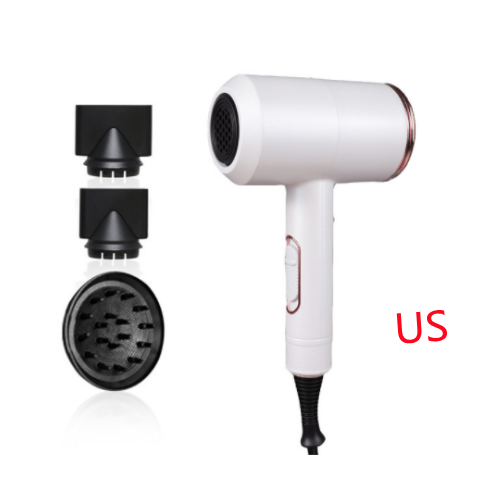 Ionic Hair Dryer with Diffuser and Concentrator Nozzles for Portable Styling With Comb