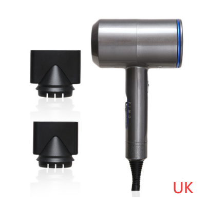 Ionic Hair Dryer with Diffuser and Concentrator Nozzles for Portable Styling With Comb