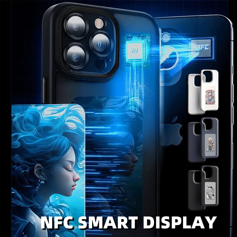 Iphone Case with Strap and E-Ink Wallet Display Waterproof Phone Pouch with Protective Bumper