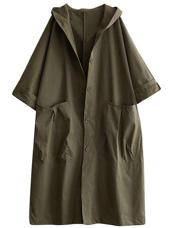 Juliana | Women's Long Hooded Trench Coat Oversized