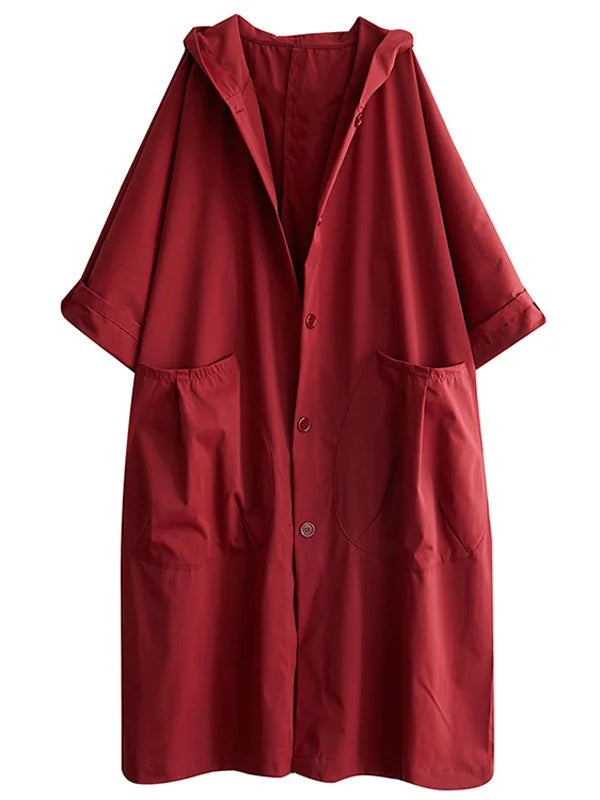Juliana | Women's Long Hooded Trench Coat Oversized