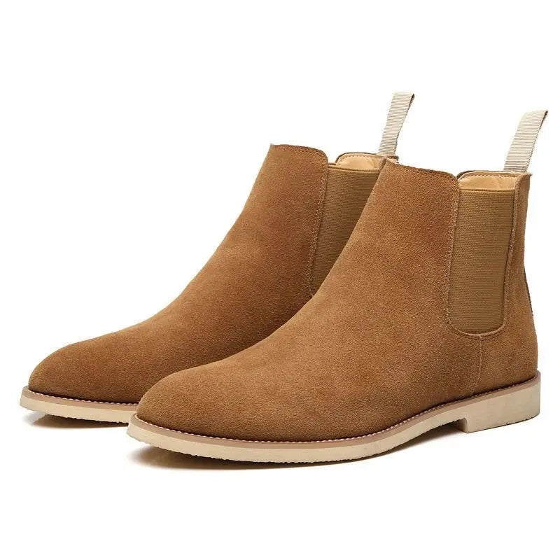 Theodore | Men's Suede Chelsea Ankle Boots Elastic Side Panels