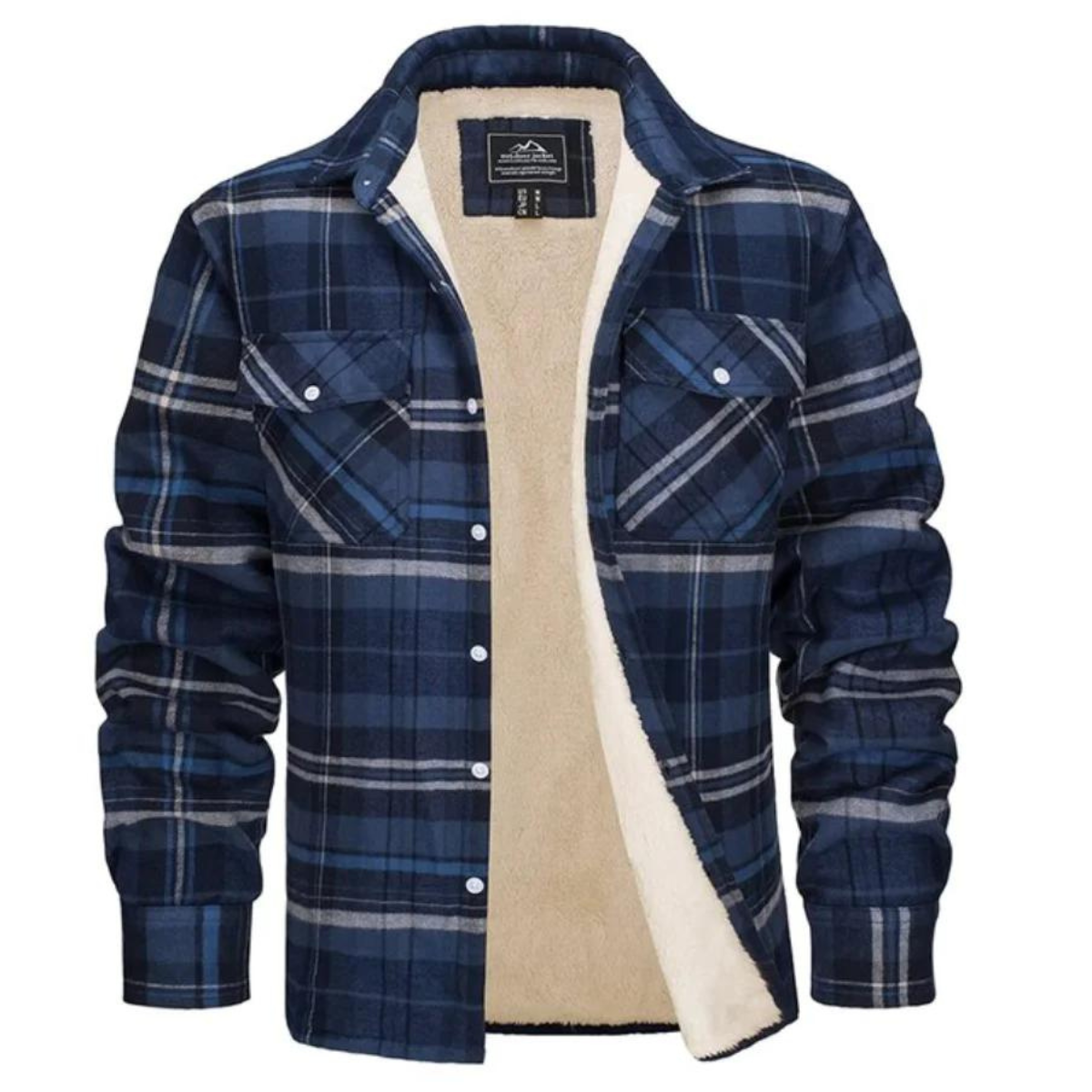 Mason | Men's Plaid Winter Jacket Sherpa Lined Long Sleeve