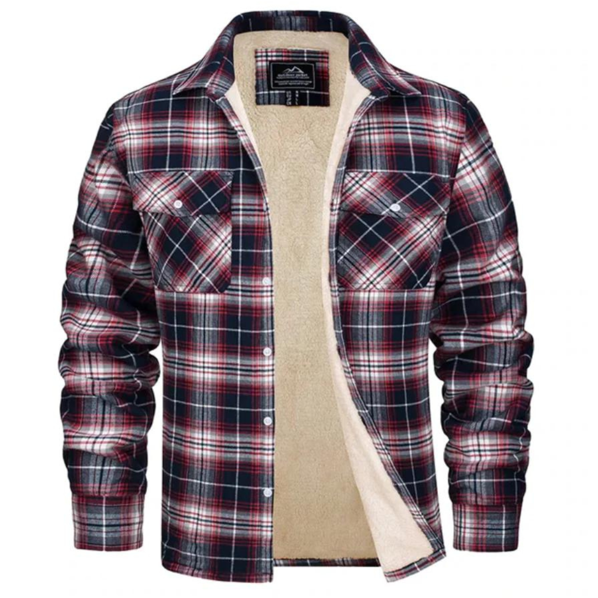 Mason | Men's Plaid Winter Jacket Sherpa Lined Long Sleeve