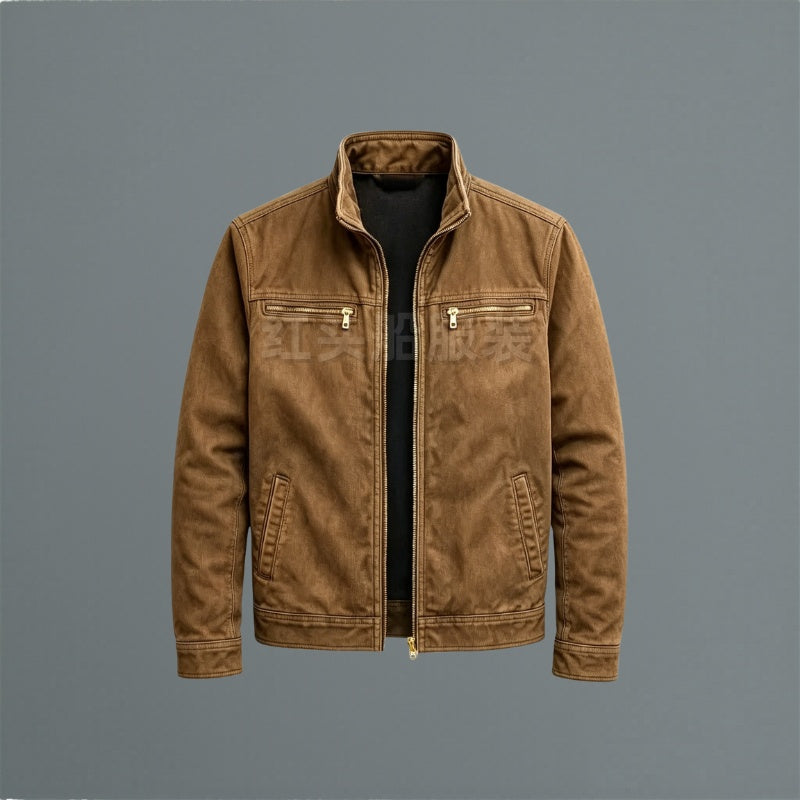 Emmett | Men's Cotton Military Jacket Stand Collar Multi Pocket