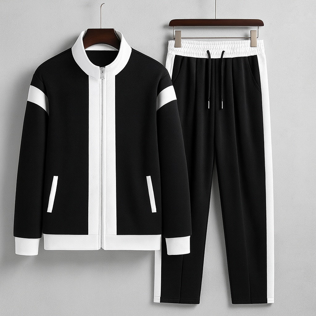 Owen | Men's Tracksuit Zip Up Side Stripe Athletic Set