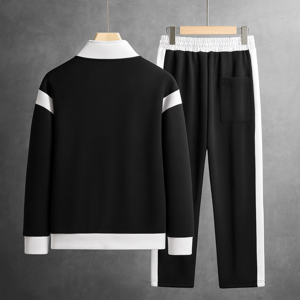 Owen | Men's Tracksuit Zip Up Side Stripe Athletic Set