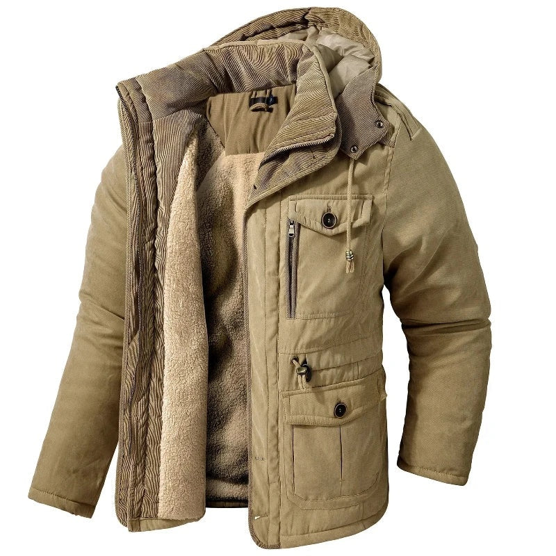 Dominic | Men's Winter Puffer Jacket Hooded Fleece Lined