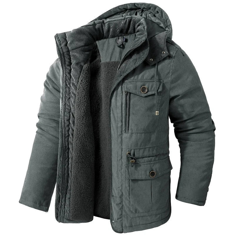 Dominic | Men's Winter Puffer Jacket Hooded Fleece Lined