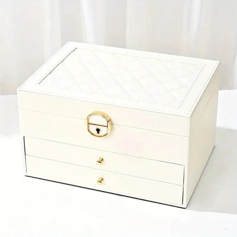 Jewellery Box | Multilayer Leather & Soft-Lined | 3 Levels