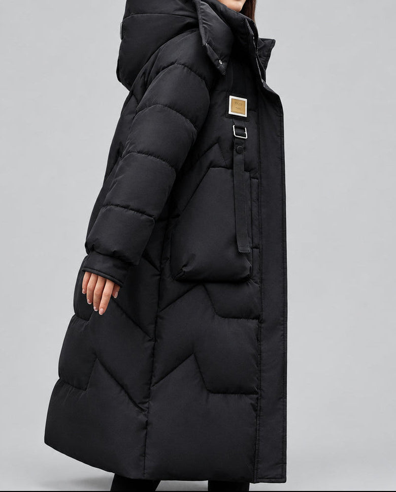 Johanna - Women's Longline Hooded Puffer Coat