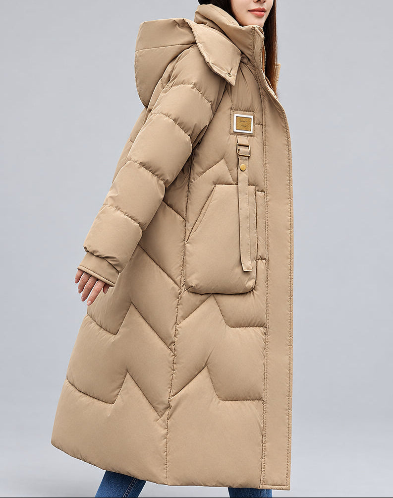 Johanna - Women's Longline Hooded Puffer Coat