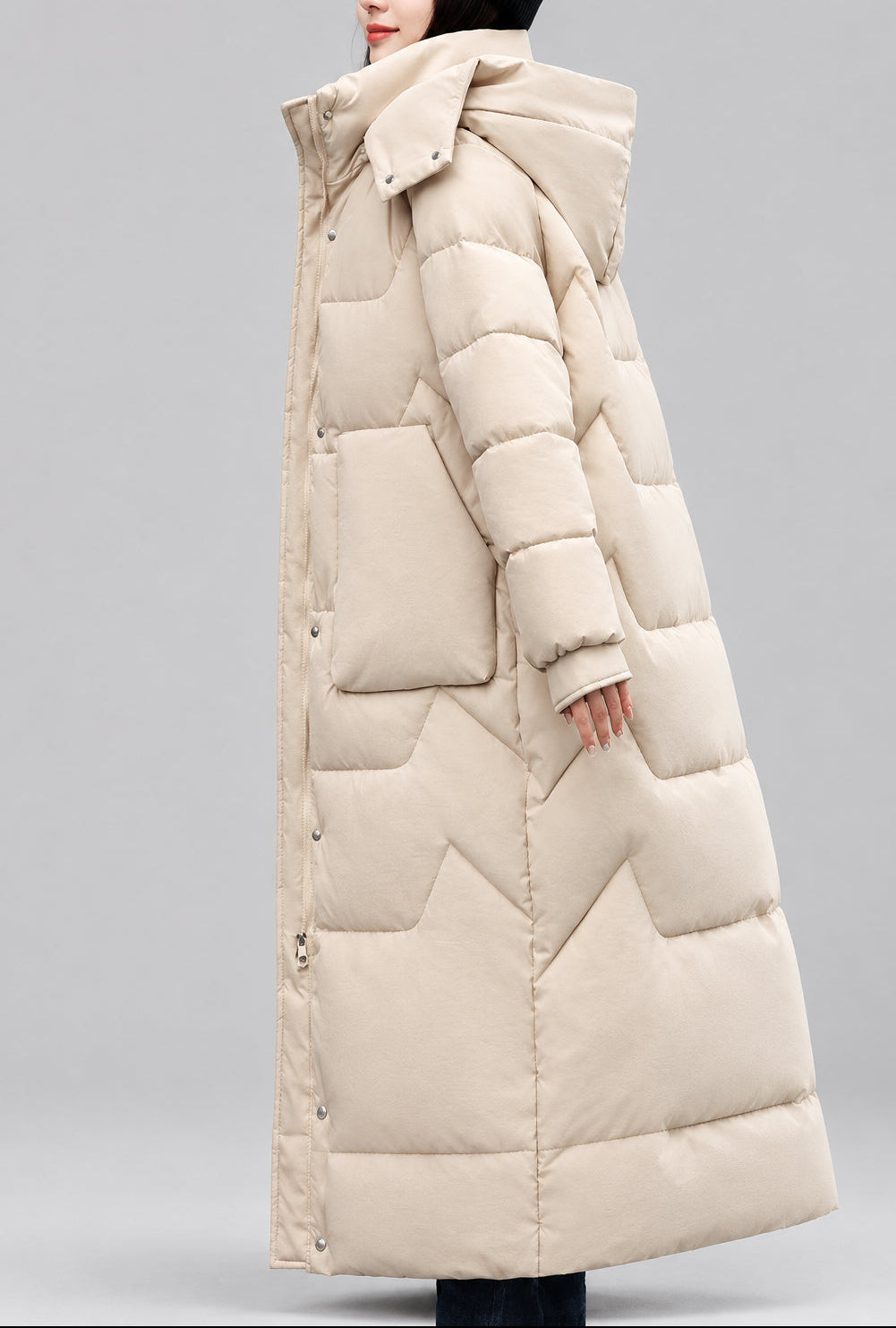 Johanna - Women's Longline Hooded Puffer Coat
